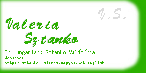 valeria sztanko business card